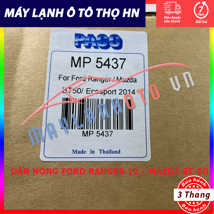 Dàn nóng Ford Ranger / Mazda BT50 2012-2013-2014-2015 hàng xịn PACOThái Lan