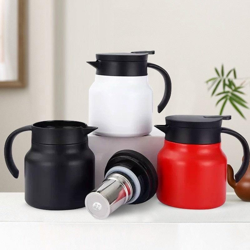 Bình Pha Trà Giữ Nhiệt 800ml /1000ml, Ấm Pha Trà Inox Có Lõi Lọc Cao Cấp Sang Trọng