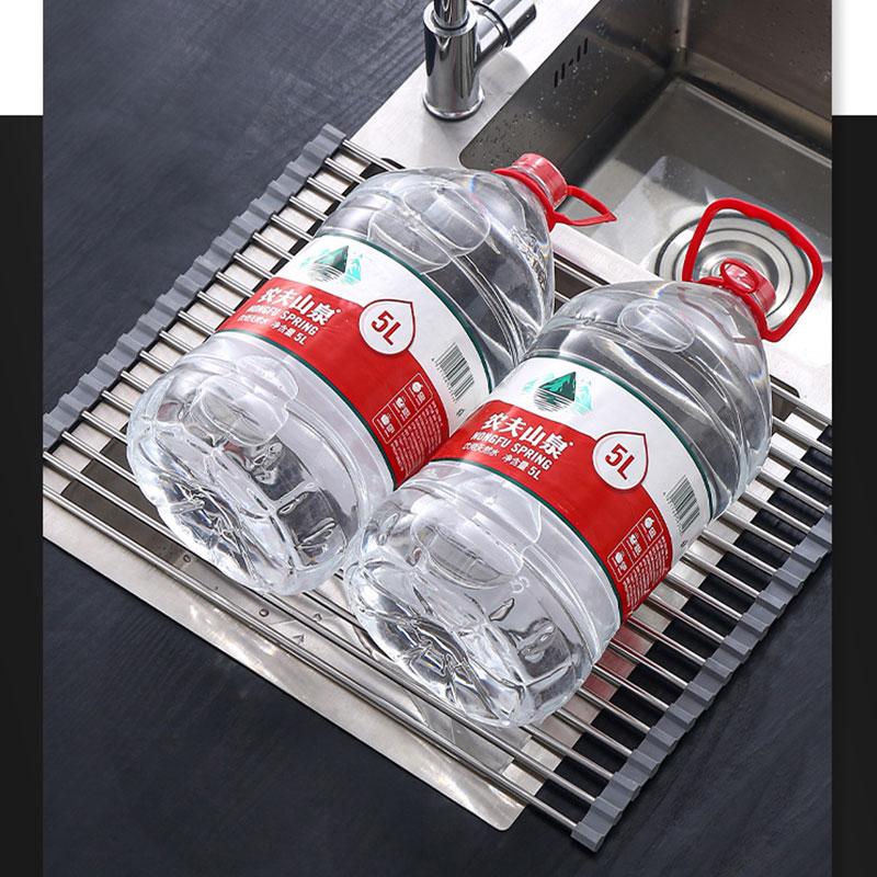 Cuộn Lên Món Ăn Phơi Gấp Gọn Đa Năng Chống Gỉ Món Ăn Drainers Trên Bồn Rửa Cho Phụ Kiện Nhà Bếp Nhà Tổ Chức Khay