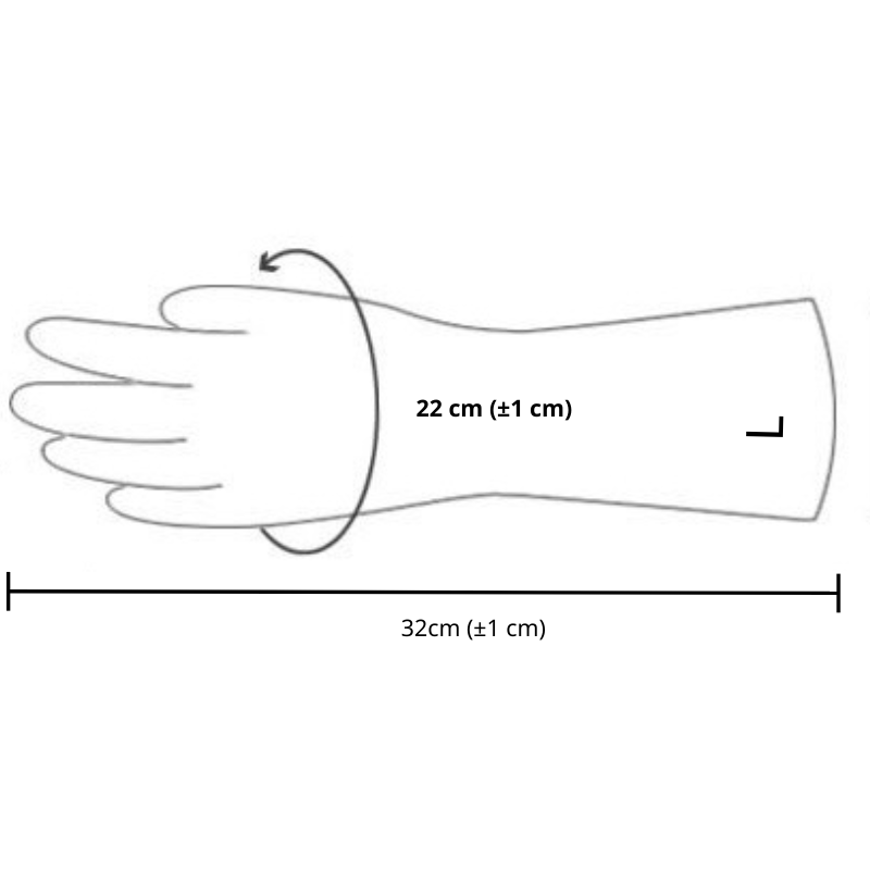 Bộ 2 Đôi Găng Tay Cao Su Ngọc Trai Tay Lửng Size L