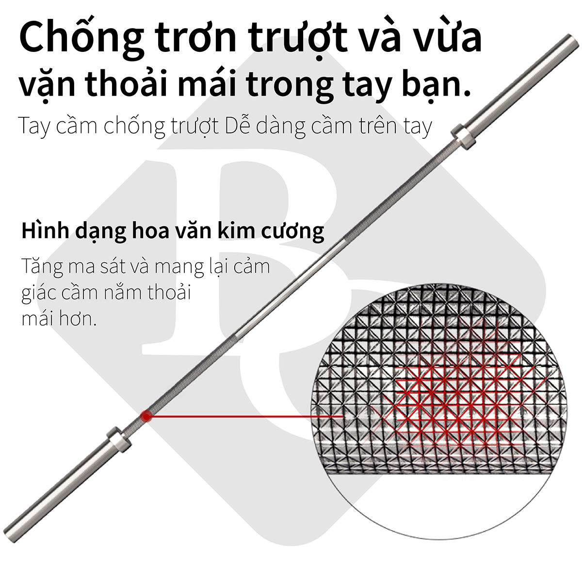 BG Đòn tạ dài 150cm, phi 25-50mm , Đòn tập tạ đòn gắn tạ đòn tập squats đòn tập ngực đòn tập vai, tiêu chuẩn quốc tế