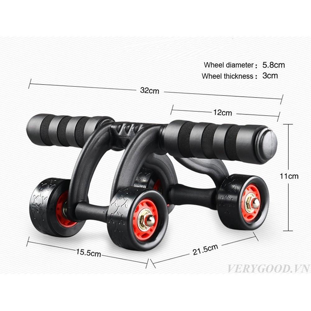 Con Lăn Tập Bụng 4 Bánh + Thảm Lót , dụng cụ tập thể dục,thể hình, dụng cụ tập cơ bụng, cơ tay