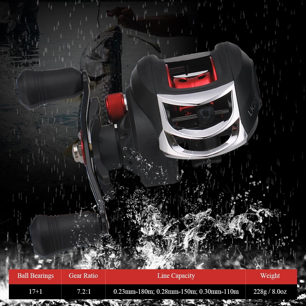 Máy câu cá Baitcasting Reel vòng bi 17+1 , tốc độ cao