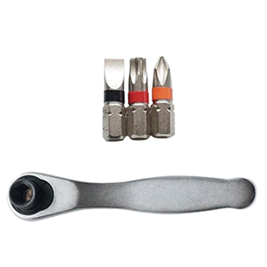 Mini Ratchet Wrench Set Drive. 1/4 inch 72 tooth Quick Release Ratchet Wrench. Adjustable Spanner Multifunctional Hand Tools