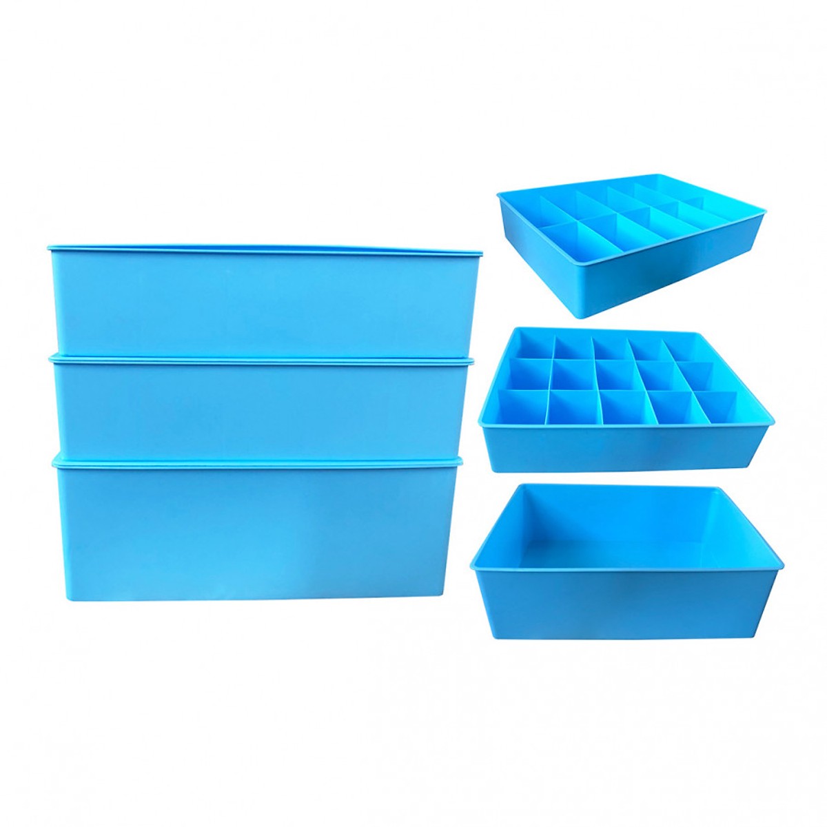 Bộ 3 khay đựng đồ lót tất quần áo Homestar đa năng có lắp