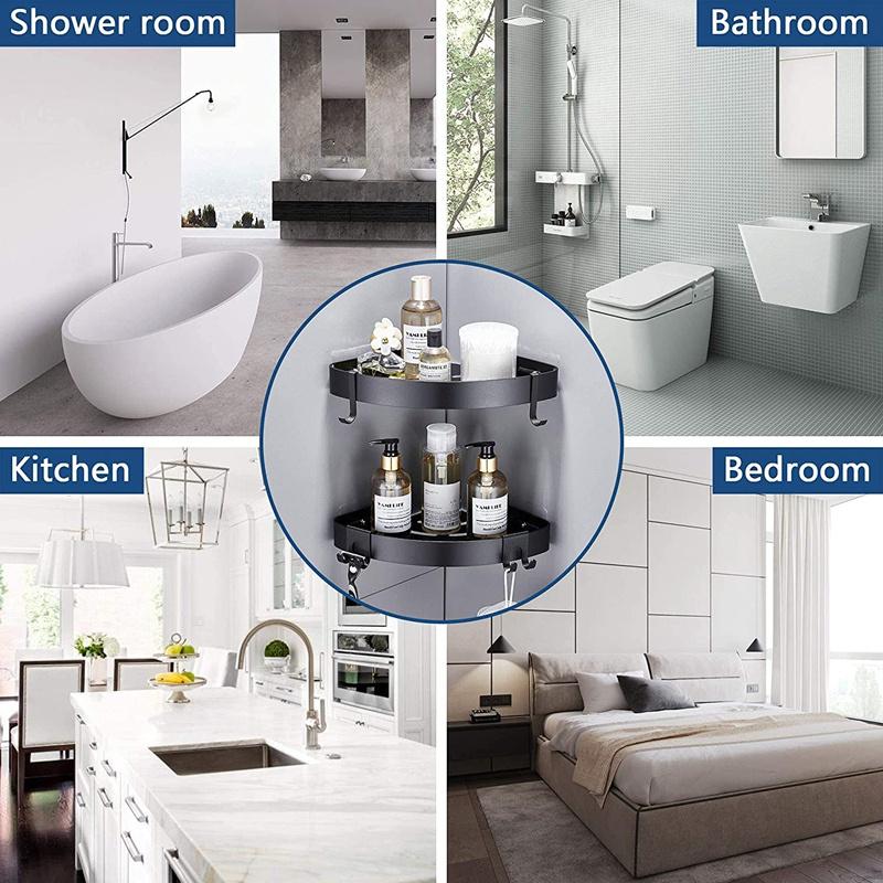Shower Basket, Triple-cornered Shower Shelf, Corner Shelf, No Drilling Shower Shelf, Shower Shelf Caddy, Bathroom Shelf
