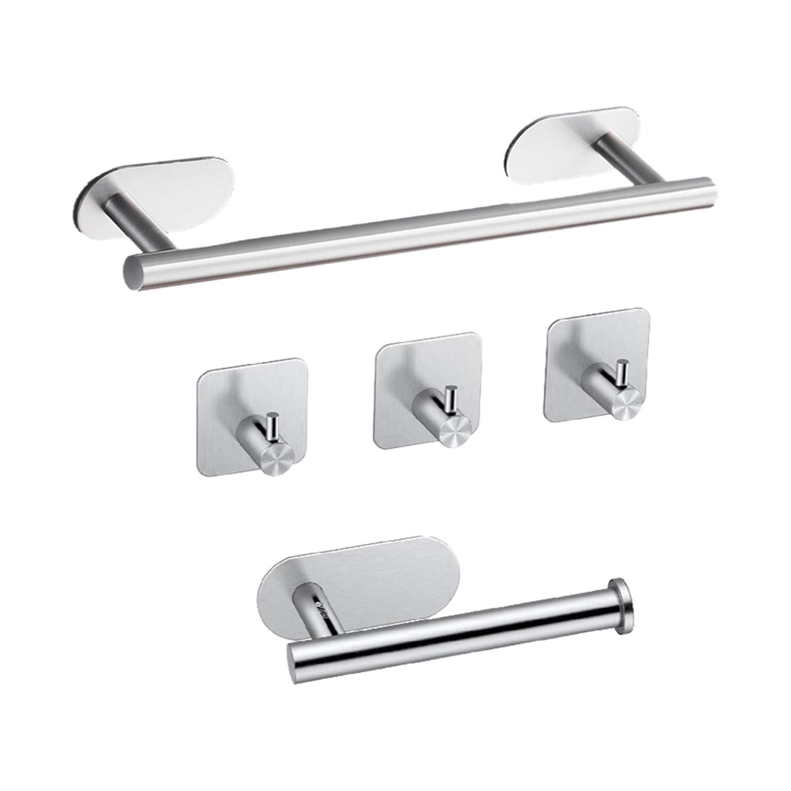 2x Wall Mounted Towel Bars Towel Hanger Towel Holder with