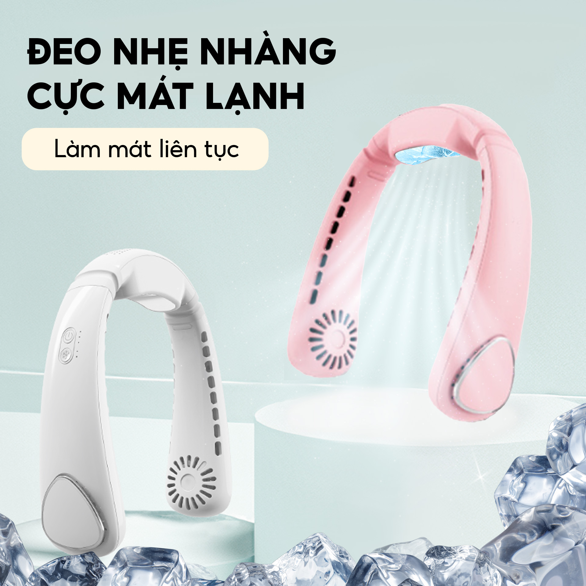 Quạt đeo cổ sò lạnh Half Horse với cục sò lạnh trang bị chip điện lạnh, giảm tức thì tới 20 độ chỉ sau 3 giây, thổi bay cơn nóng. Hàng chính hãng