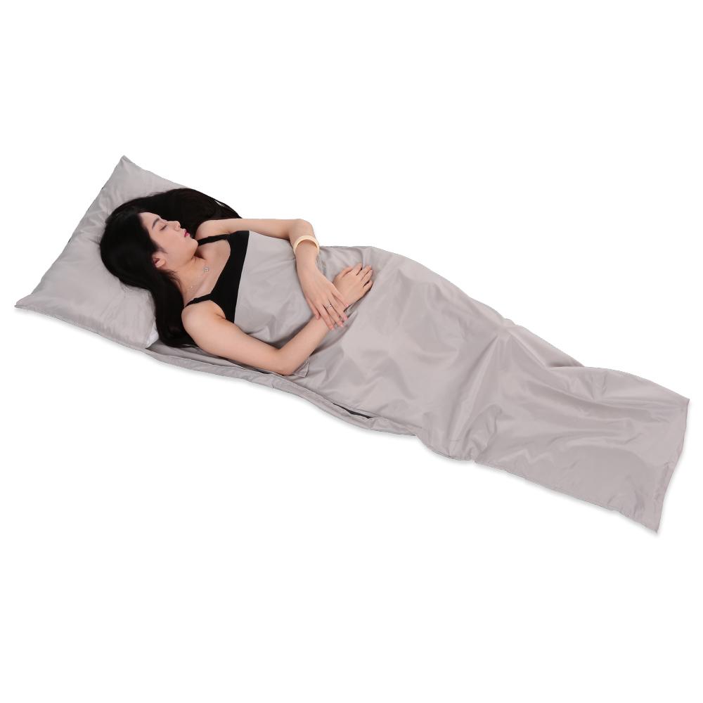 TOMSHOO 75*210CM Túi Ngủ Ngoài Trời Nhẹ Đi Cắm Trại Du Lịch Lót Túi Gấp Di Động Váy Ngủ Kèm Vỏ Gối