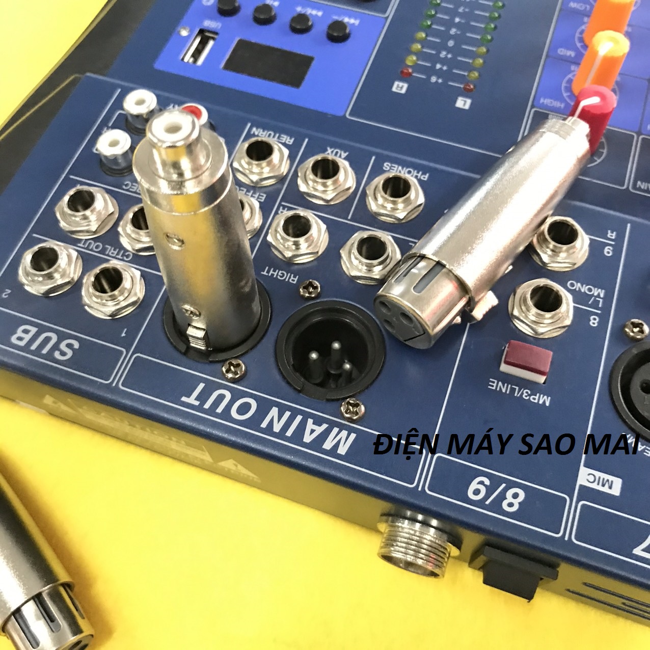 Bộ 2 jack chuyển canon ra bông sen - Dùng cho Vang cơ vang số, Mixer karaoke và nhiều thiết bị điện tử khác