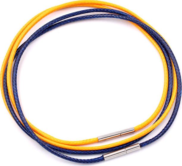 Combo 2 sợi dây vòng cổ cao su - xanh dương + vàng DCSXDV1