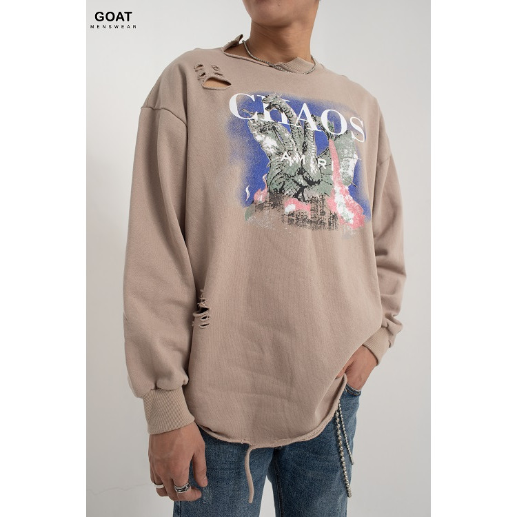 Áo Sweater Tay Dài From Rộng Nam GOAT MENSWEAR