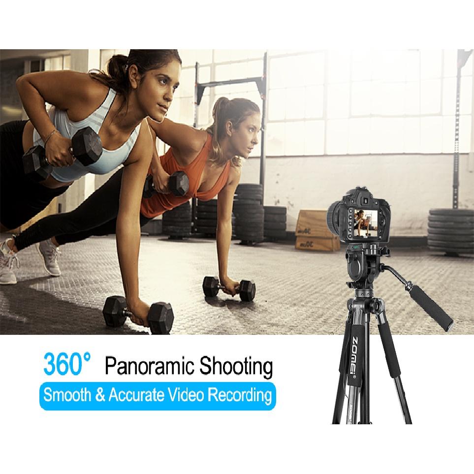 Tripod ZOMEI Q310 chuyên nghiệp cho chân máy ảnh SLR hợp kim nhôm ,kéo dài 170cm -dc4903