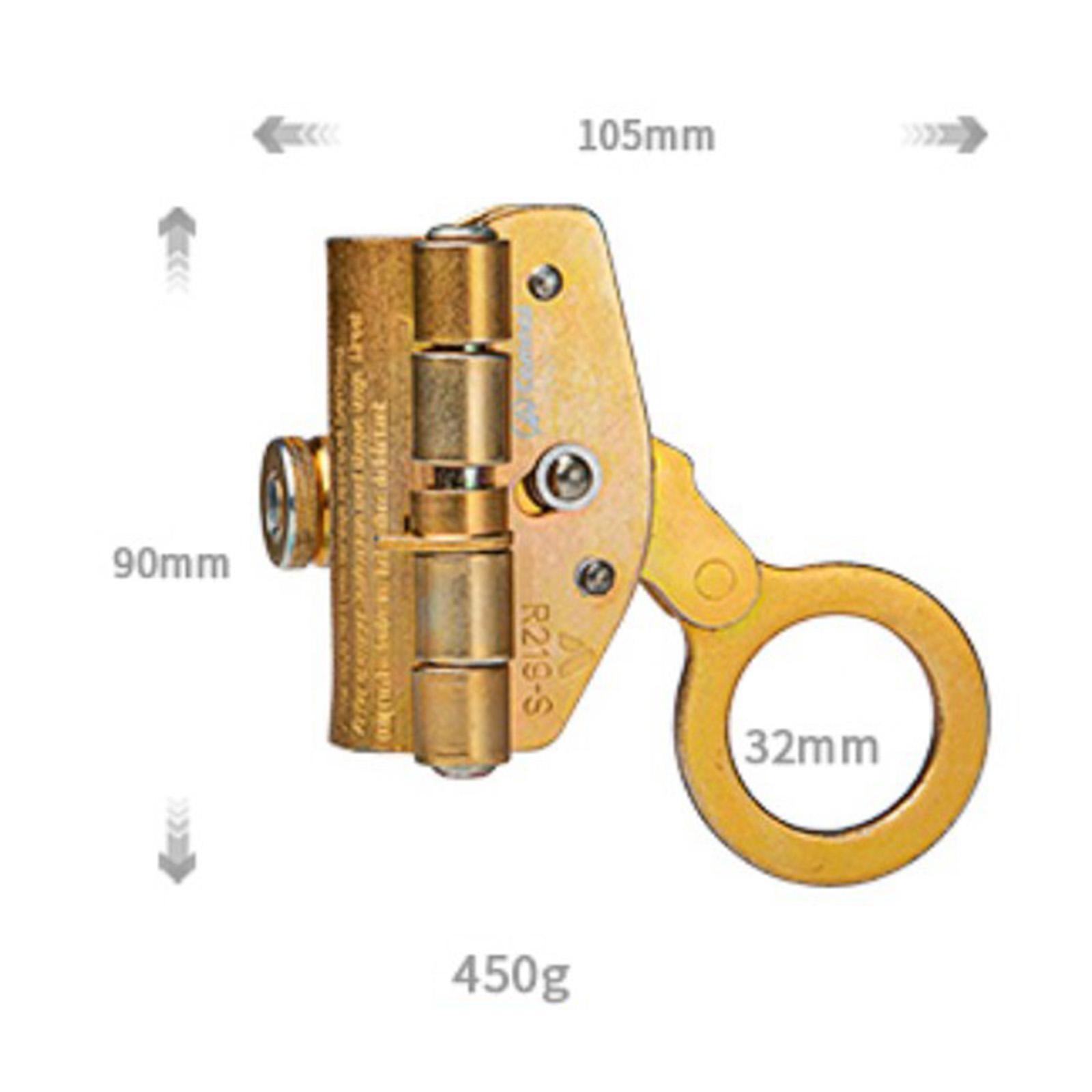 Climbing Rope Grab 6KN Rope Fall Protector Caving Mountaineering Rope Cam Lock