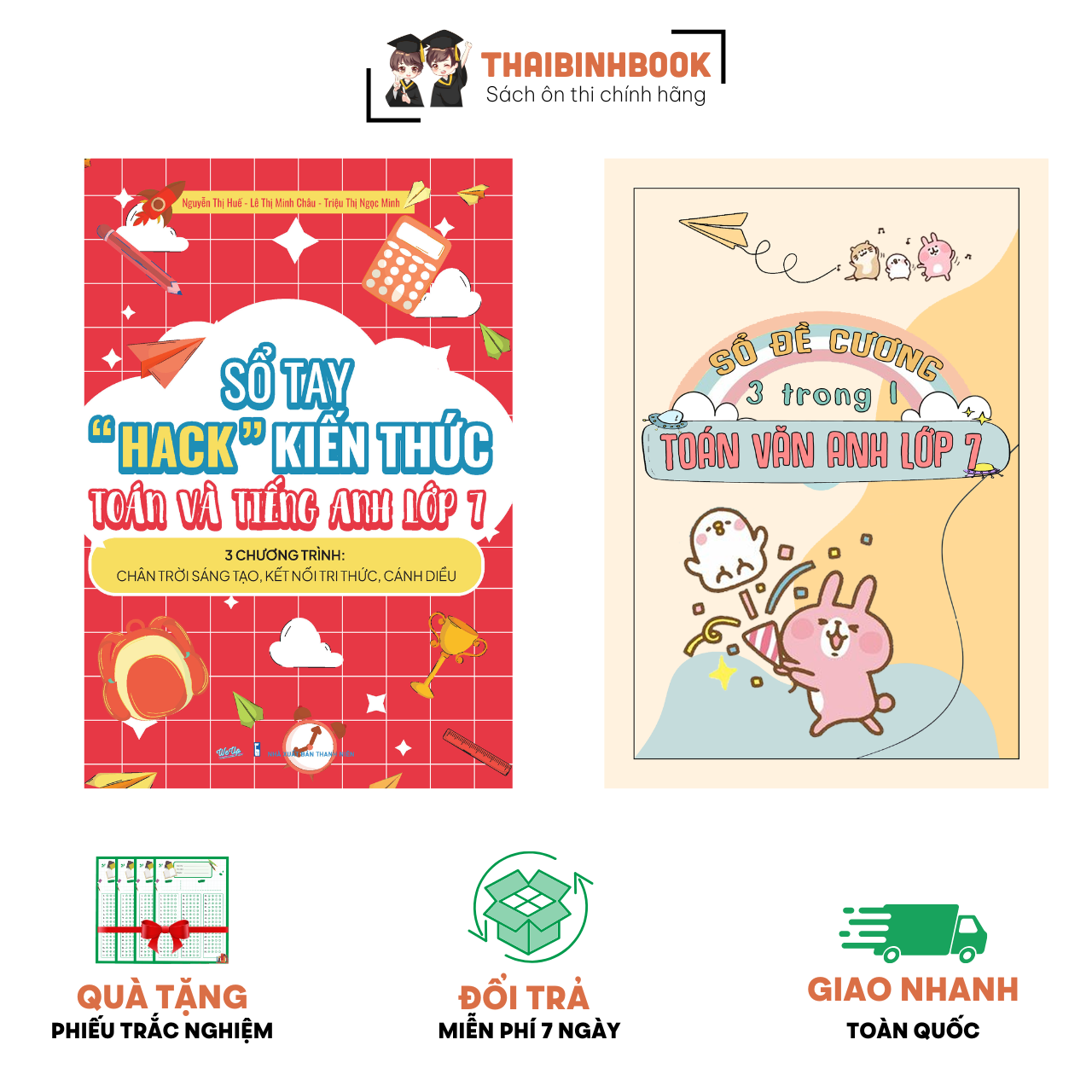 Combo 02 Sách : Sổ Tay Hack Kiến Thức Toán Anh 7 & Đề Cương Toán Văn Anh 7 SKETCHNOTE