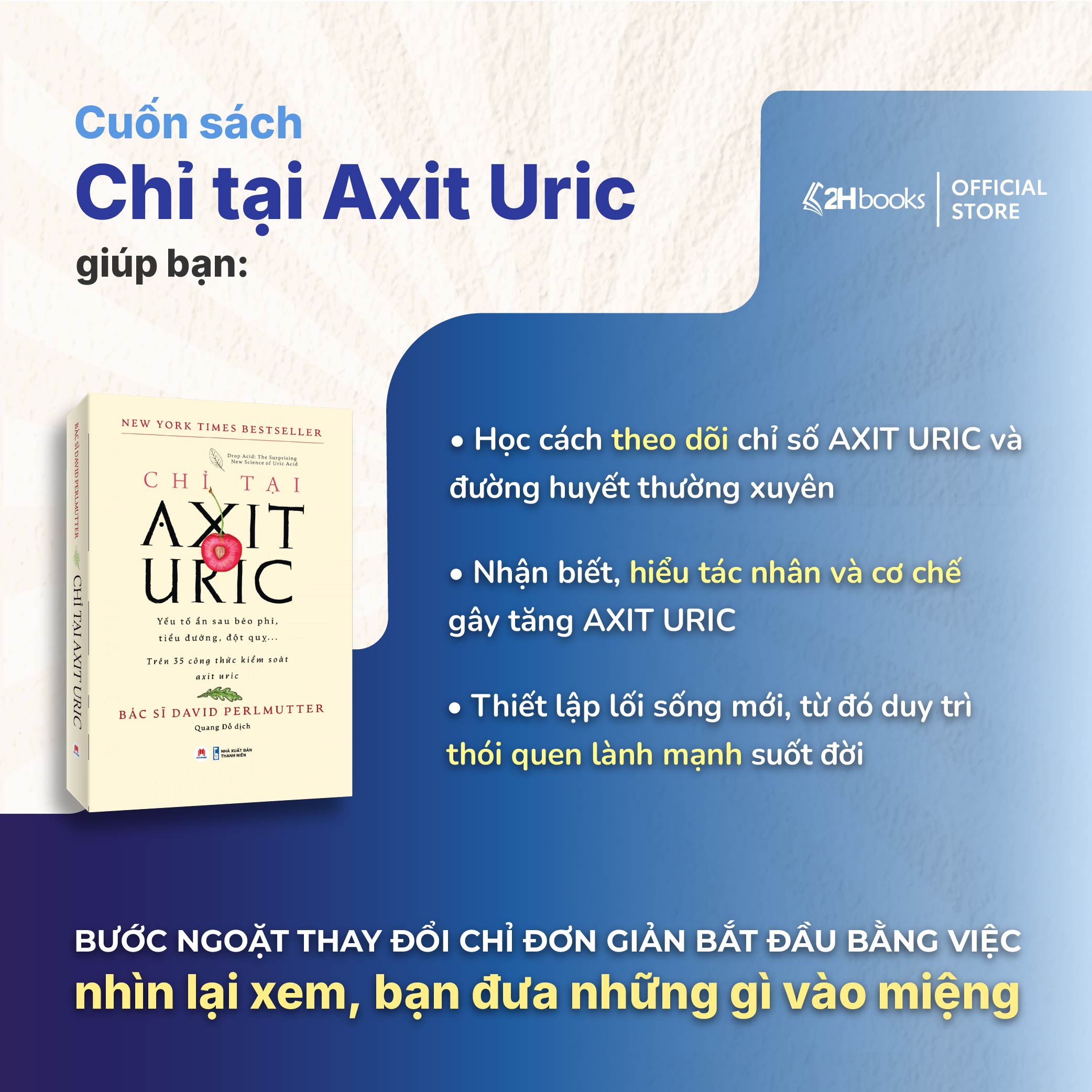 Sách- Chỉ Tại Axit Uric (Xuất Bản 2024)- 2HBooks