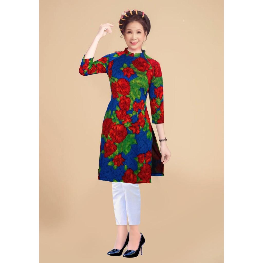 Áo dài cách tân gấm thun