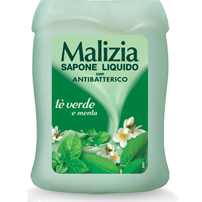 Nước rửa tay kháng khuẩn Malizia Green Tea & Mint 300ml tặng kèm móc khóa