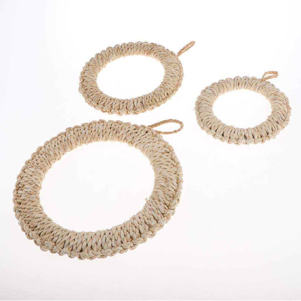 Natural Corn Straw Braided Pot Holder Mat Coaster Woven Placemat 5.9inch