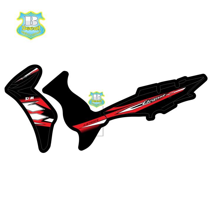 Tem rời dành cho elegant 50 2016 chế đỏ đen