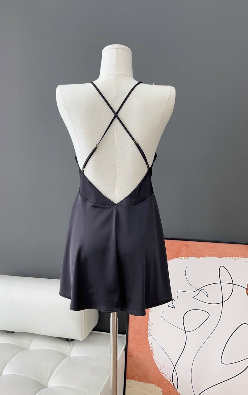 Váy Ngủ Chéo Dây Hở Lưng Gợi Cảm - B.Lingerie