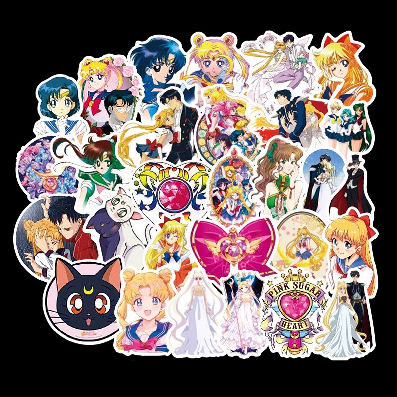 Sticker 50 miếng hình dán Sailor Moon SetB