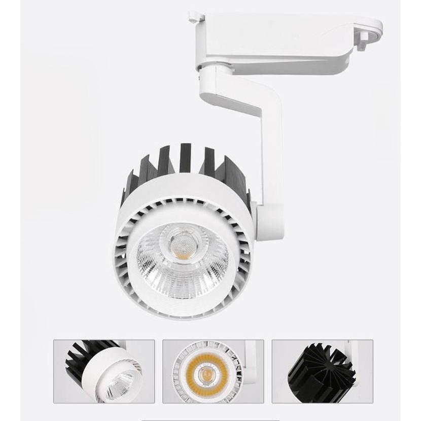Combo 3 đèn rọi ray 20W + 1 ray 1 mét vỏ trắng WHITE loại chuẩn