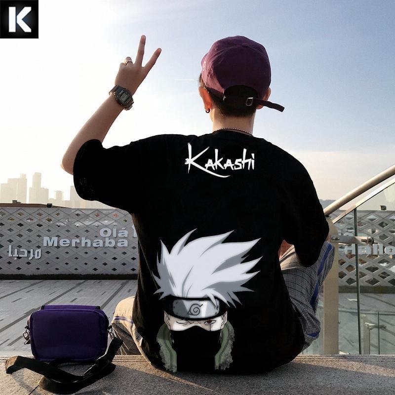 ÁO THUN UNISEX NAM NỮ   naruto kakashi nheo mắt