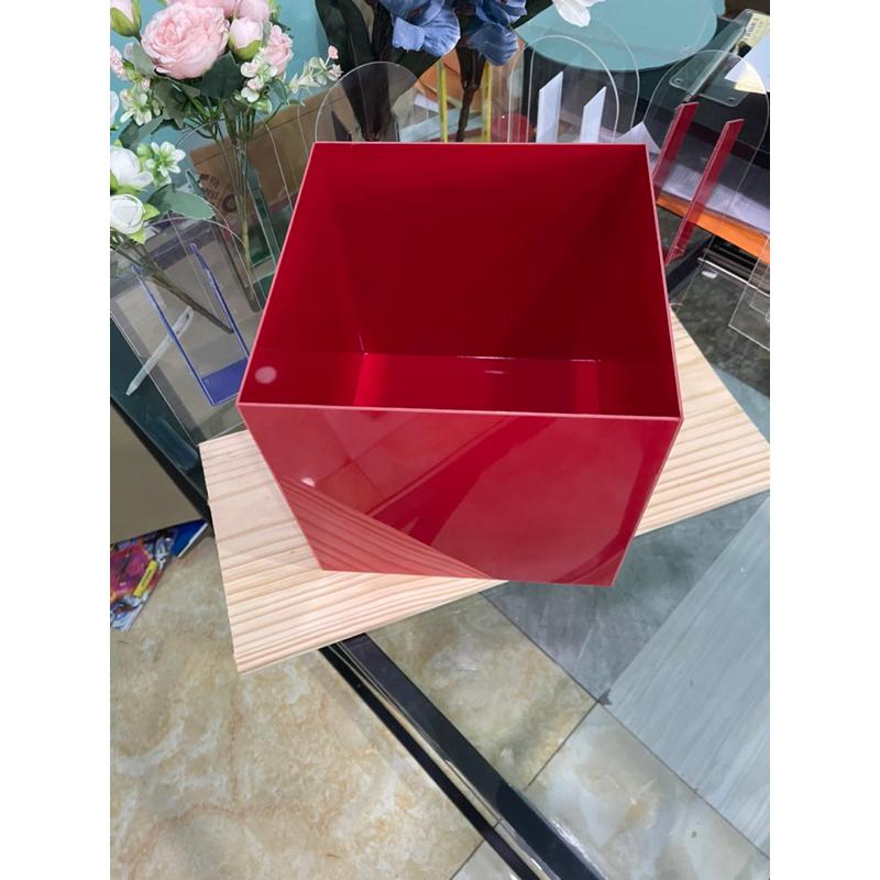 hộp mica 5 mặt, nhiều màu, nhiều kích thước, dày 3mm - Xanh lá