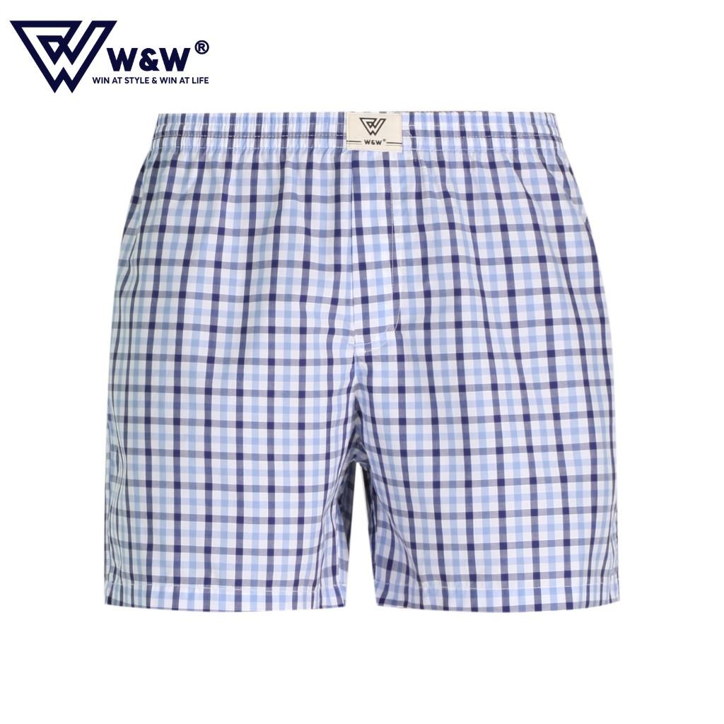 Quần Short Nam WW Dáng Regular Fit Cạp Chun Chất Cotton Mềm Mịn Bền Màu Thấm Mồ Hôi WSH17