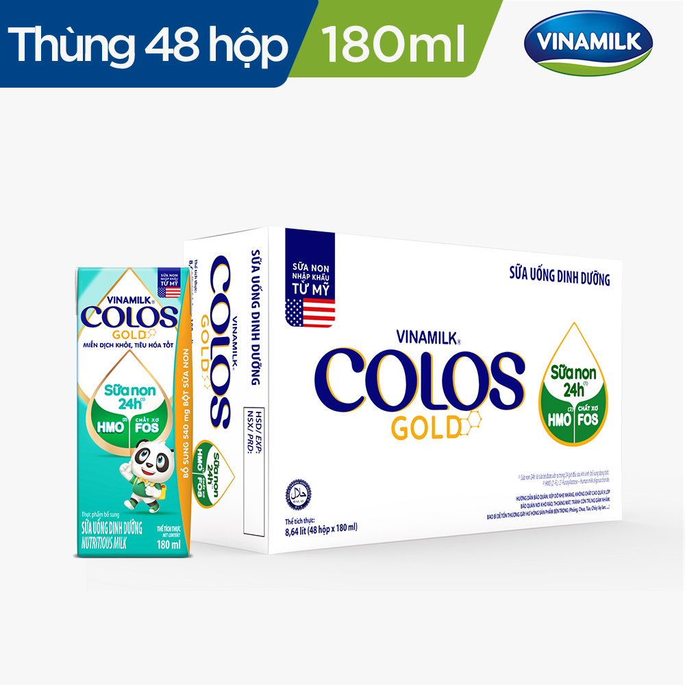 Thùng 48 hộp Sữa Uống Dinh Dưỡng Vinamilk ColosGold 180ml