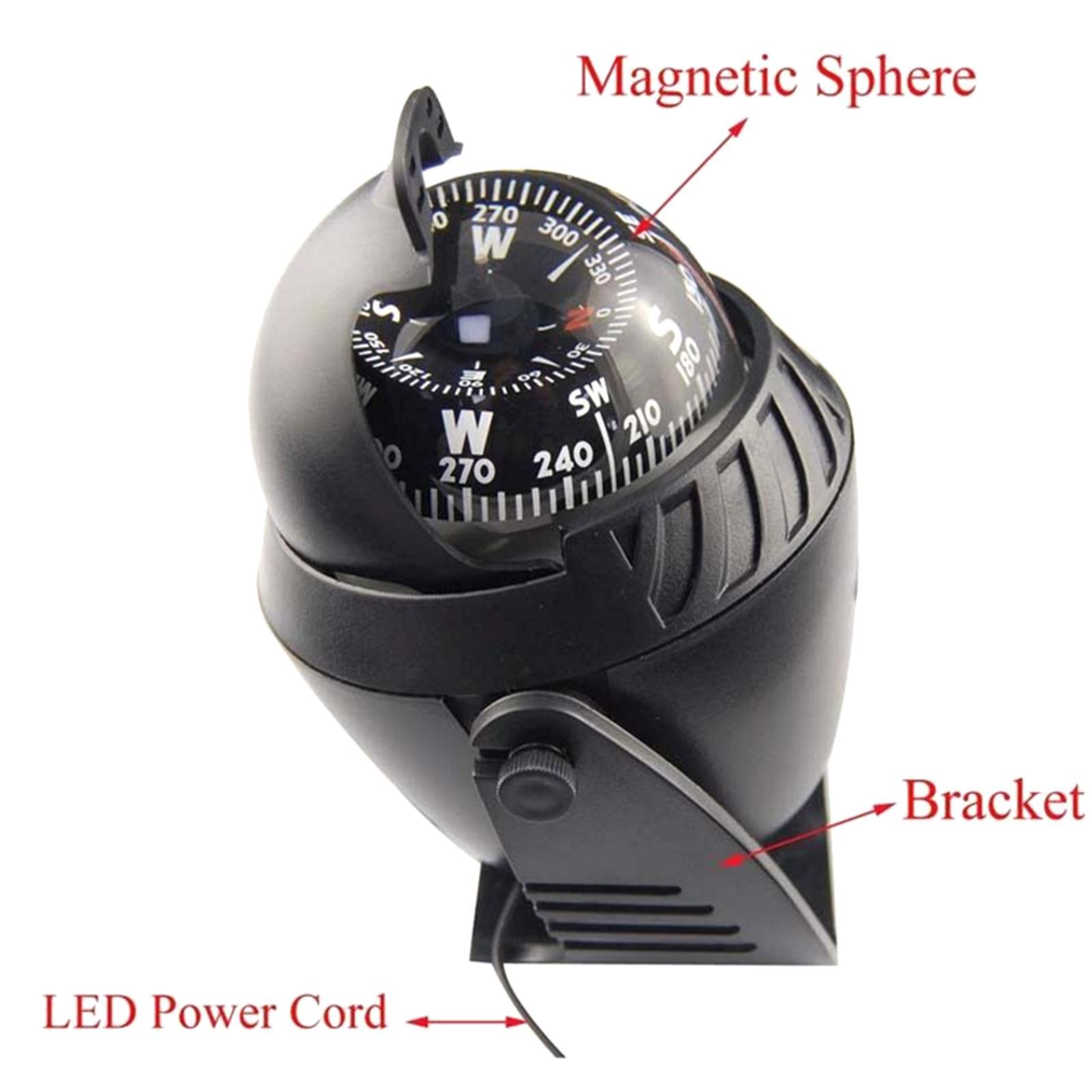 LED Light  Electronic Digital Car Compass for Boat  Truck