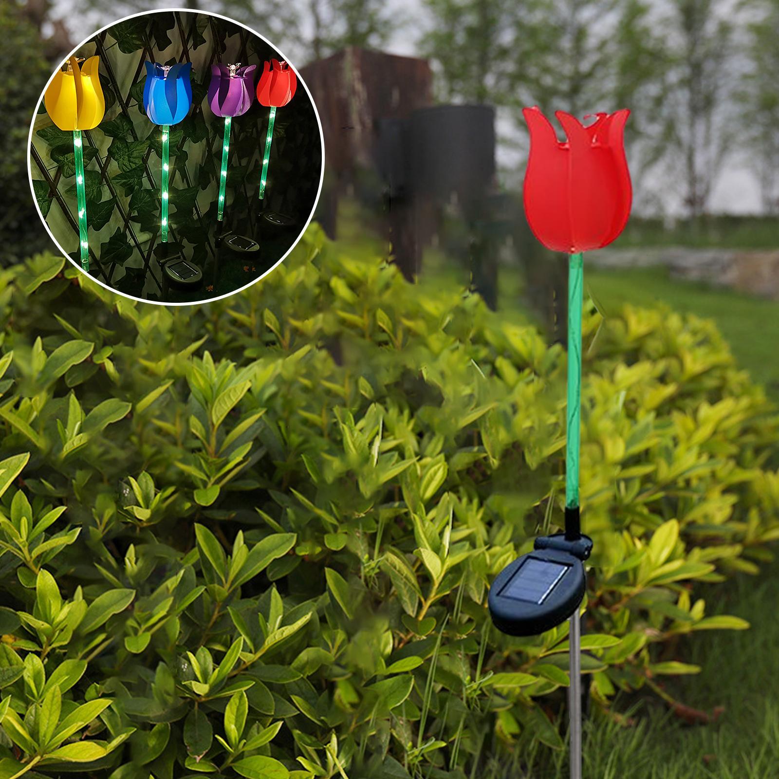 Outdoor Solar Lights,Tulip Solar Light,Waterproof Decorative ...