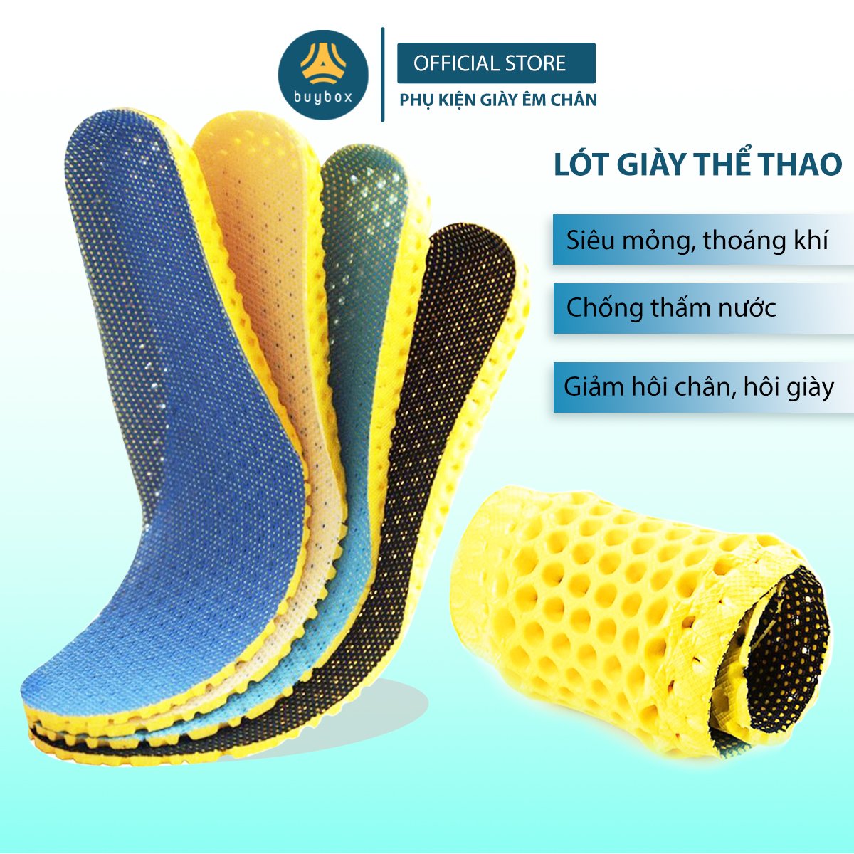 Hình ảnh Lót giày thể thao EVA êm chân có cấu trúc tổ ong thoáng khí buybox BBPK25