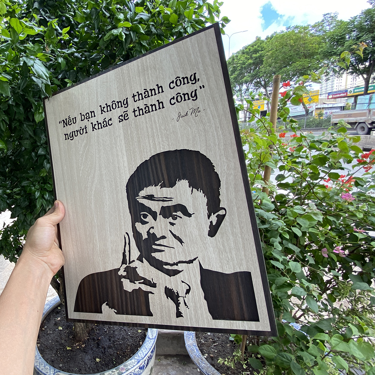 ️️Tranh treo tường tạo động lực câu nói hay của Jack Ma TBIG042 "nếu bạn không thành công, người khác sẽ thành công"