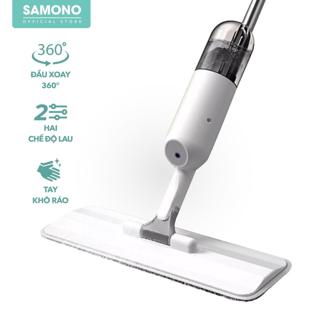 Cây lau nhà phun sương đa năng SAMONO SCM001 đầu xoay 360 độ linh hoạt - hai chế độ lau khô ướt - Bảo hành chính hãng - Hàng chính hãng