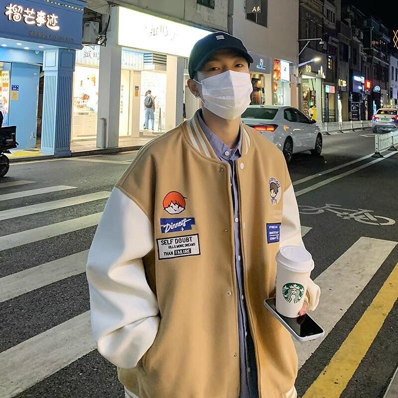 Áo khoác bomber thêu hình unisex cho cả nam & nữ