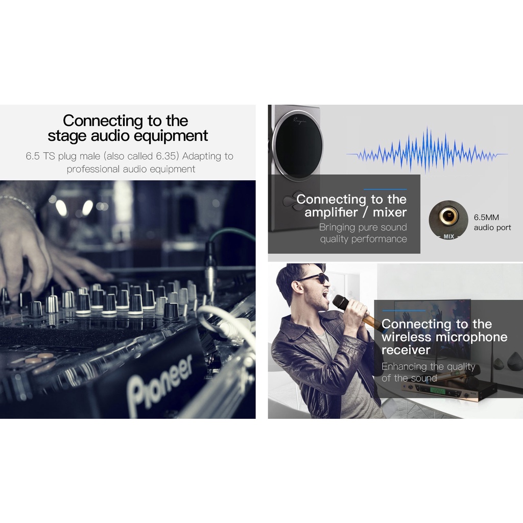 Cáp audio hai đầu 6.5mm Vention BAABI - Hàng chính hãng