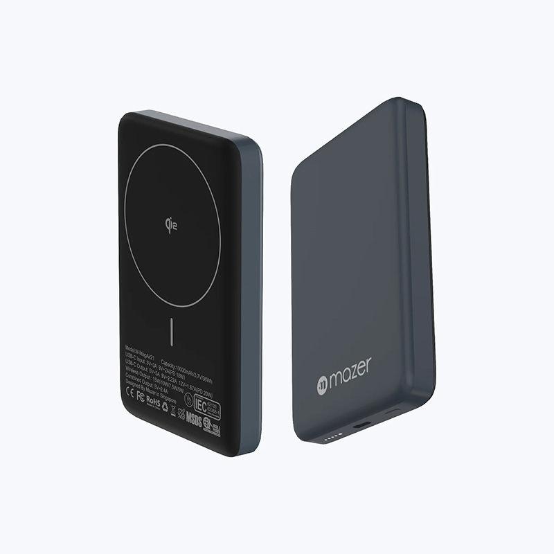 Pin Sạc Dự Phòng Không Dây Mazer MagAir21 Chuẩn Qi2 15W PD3.0 20W Dung Lượng 10000mAh Siêu Mỏng 14.2mm Hàng Chính Hãng