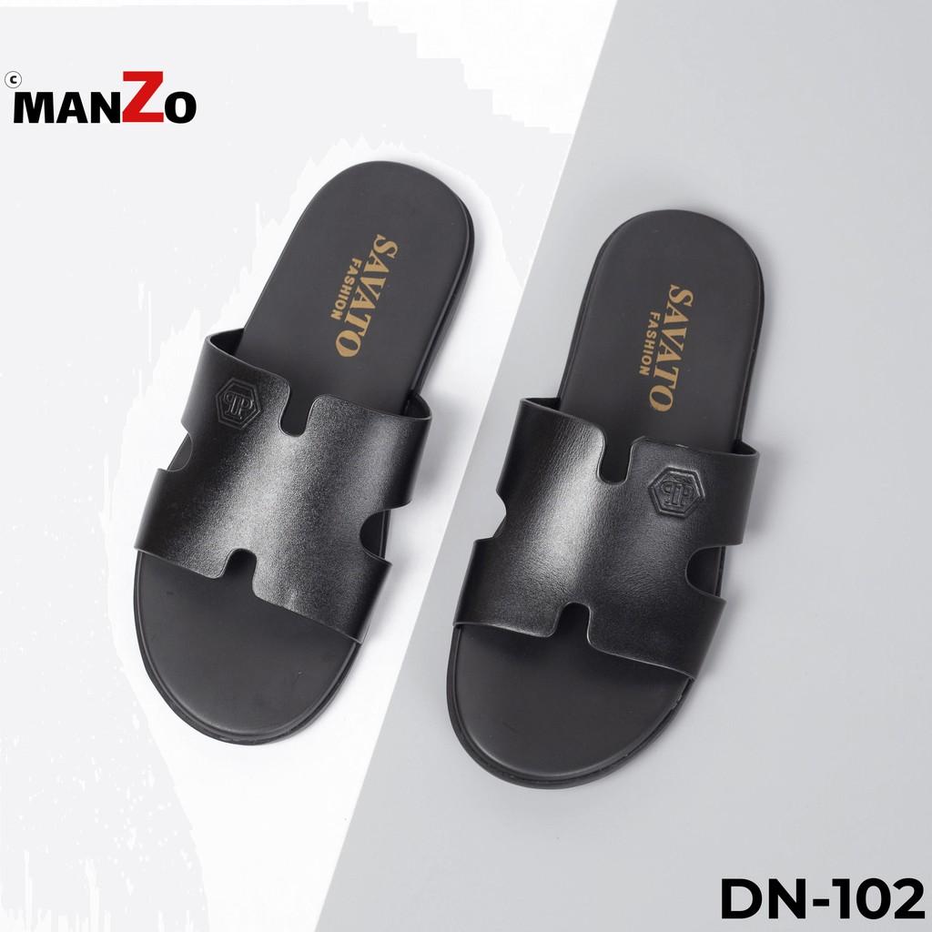 Dép nam quai ngang da bò cao cấp tại Manzo store DN-102