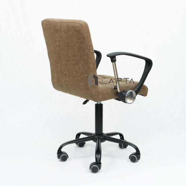 Ghế văn phòng nhỏ gọn nệm giả da lộn màu nâu Ghế xoay làm việc tại nhà CE1010-P Morden Working Chair