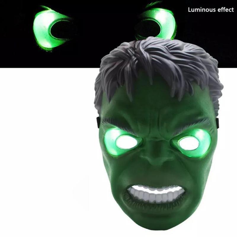Mặt Nạ Hóa Trang Nhân Vật Hulk khổng lồ xanh Trong Phim Avengers có đèn cho bé trai hoá trang HALLOWEEN