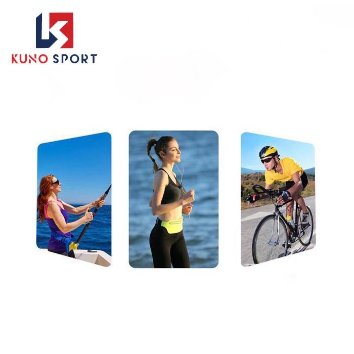 Túi đeo bụng chạy bộ chống nước KUNOSPORT, đai đeo điện thoại chạy bộ phản quang cao cấp