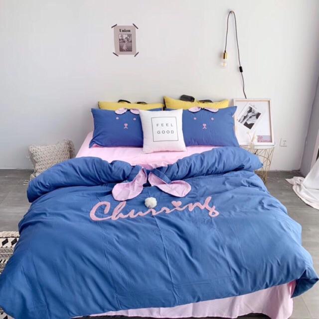 Bộ chăn ga cotton hoạt tính Rabbit 4 món
