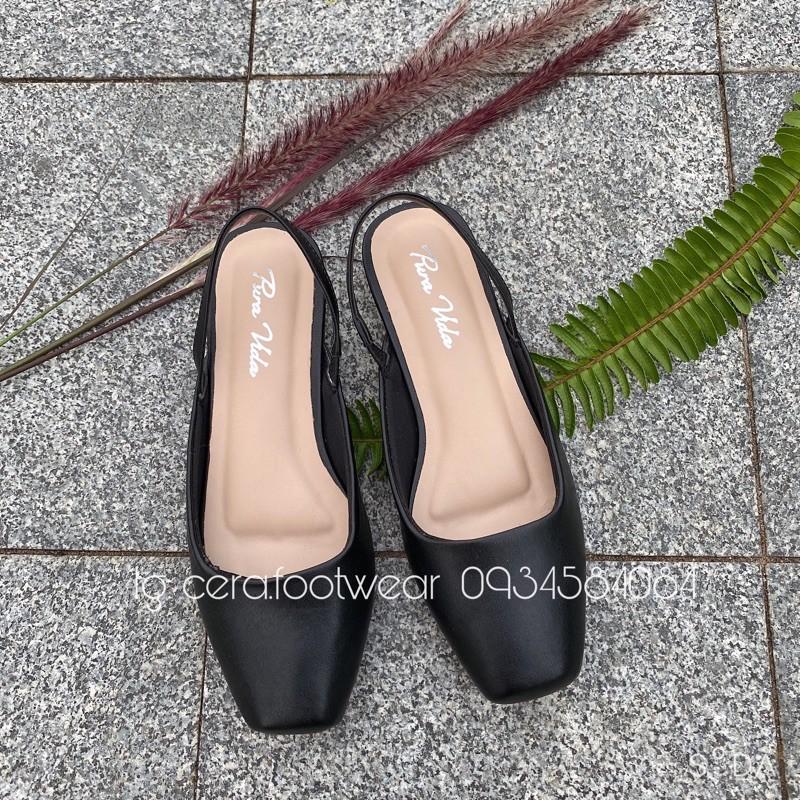 GIÀY BÍT MŨI VUÔNG HẬU CHUN GÓT BỆT DÁNG SLINGBACK