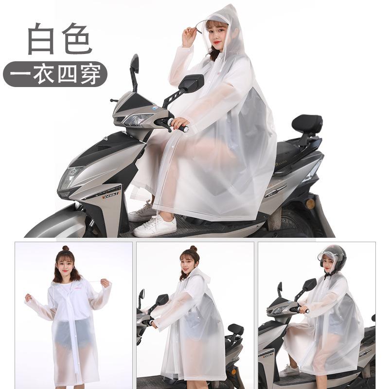 Đảm bảo chất lượng áo mưa phần dài toàn thân thời trang trong suốt cưỡi nam nữ học sinh đơn xe điện poncho pin xe đạp người lớn