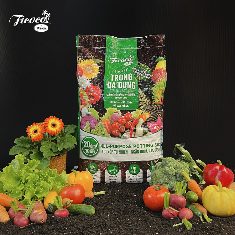 GIÁ THỂ TRỒNG ĐA DỤNG FICOCO - 2L