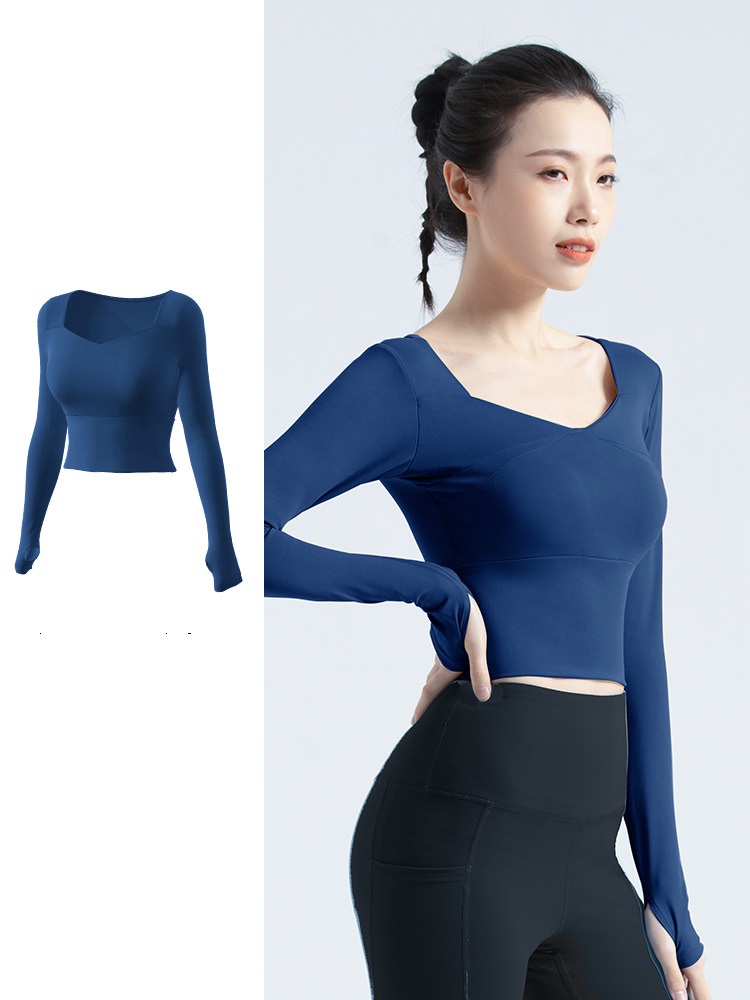 Áo Tập Yoga Thể Thao Nữ Cao Cấp Yoga Áo Tập Thể Dục Áo Ôm Ngắn Phần Rốn Chạy Thể Dục quần Áo