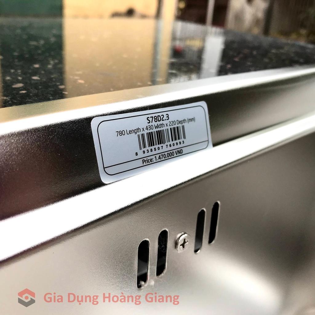 Chậu rửa bát 1 hố có bàn Sơn Hà S78 inox 304 chính hãng