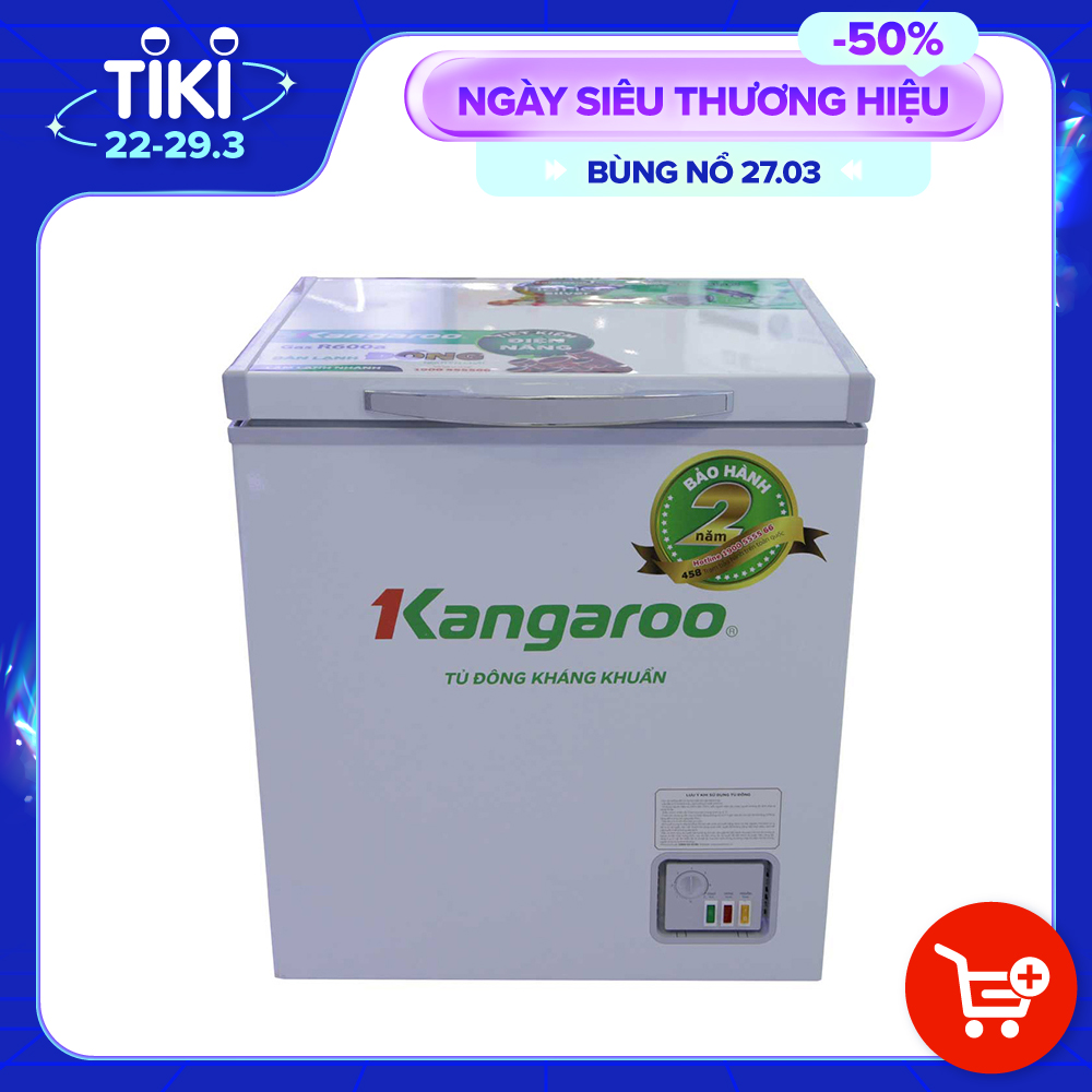 Tủ đông Kangaroo 90 lít KG168NC1 - Hàng chính hãng - Giao tại Hà Nội và 1 số tỉnh toàn quốc